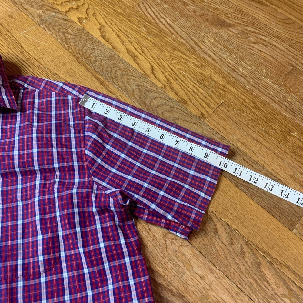 Denver Hayes Men’s Classic Fit Plaid Short Sleeve Button Down Shirt - Medium - Picture 7 of 7